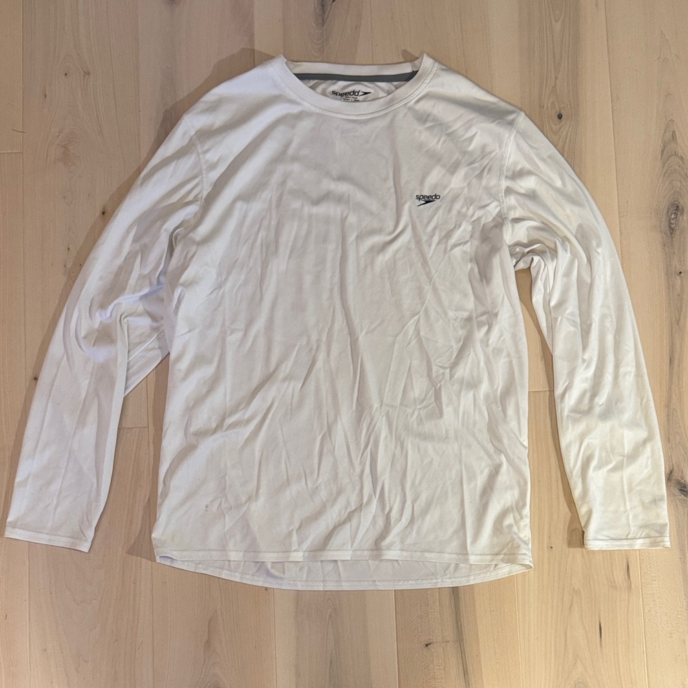 Speedo Men's Classic White Long Sleeve Tee